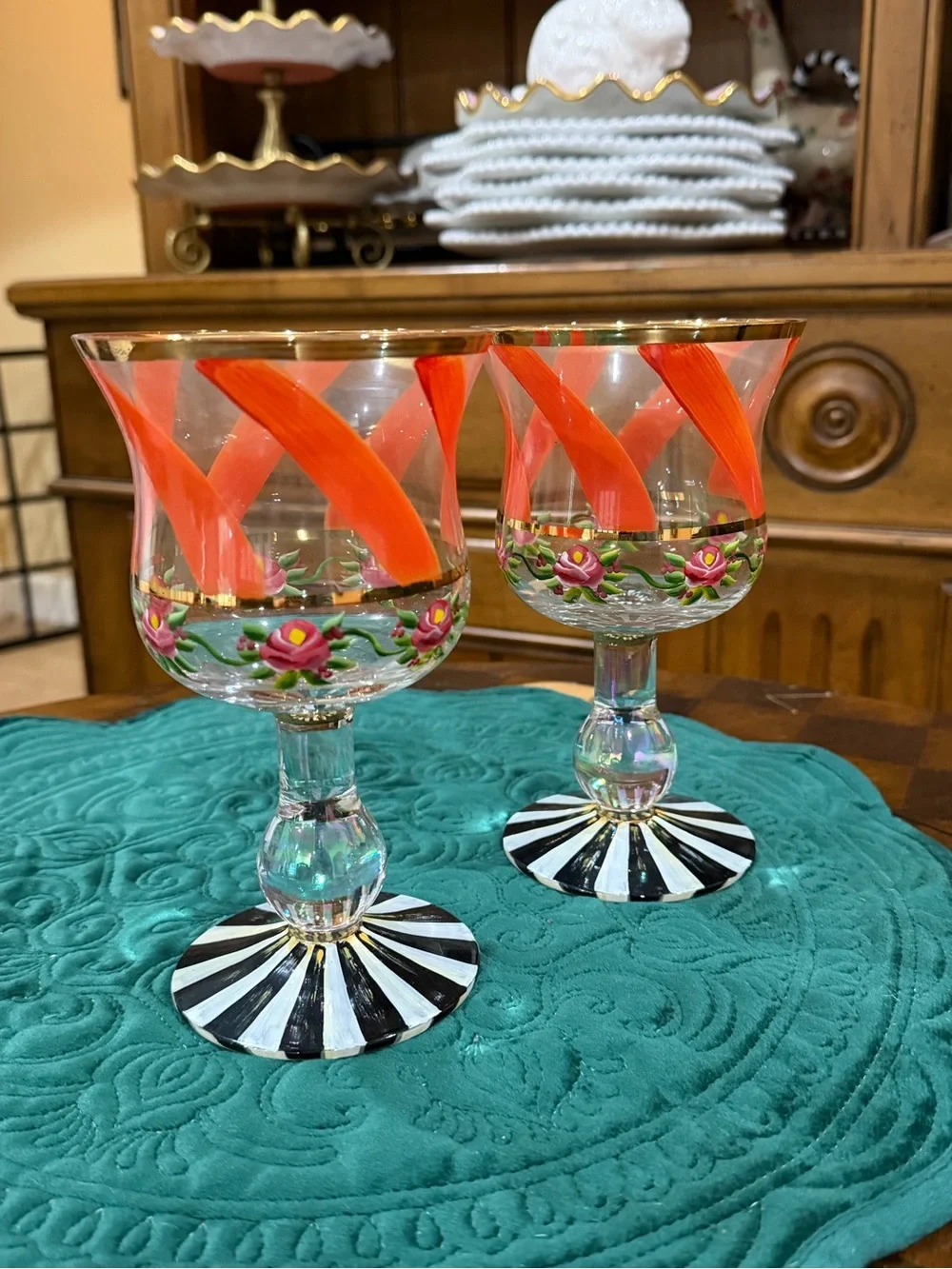 Mackenzie Childs Maypole Glasses